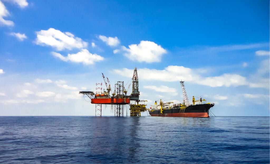 Offshore,Oil,Field,Area,Viewed,With,Fpso,Ship,And,Drilling